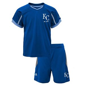 Toddler Majestic Kansas City Royals Legacy Tee & Shorts Set