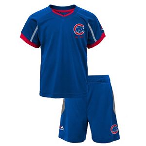 Toddler Majestic Chicago Cubs Legacy Tee & Shorts Set