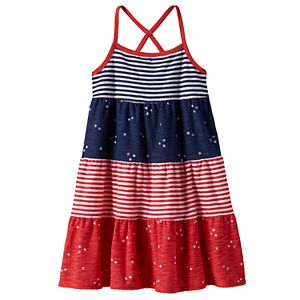 Toddler Girl Jumping Beans® Star & Stripe Tiered Dress