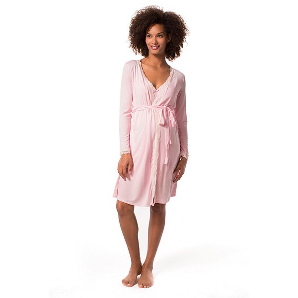 Maternity Pip & Vine by Rosie Pope Nursing Slip & Robe Sleep Set
