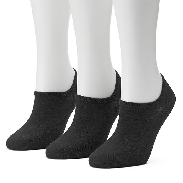 Women's Sonoma Goods For Life® 3-pk. Solid Non-Slip No Show Socks