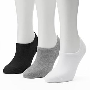 Women's SONOMA Goods for Life™ 3-pk. Solid Non-Slip Liner Socks