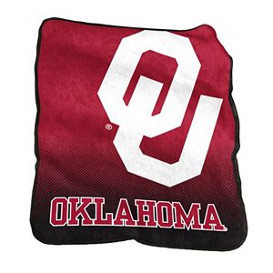 Logo Brand Oklahoma Sooners Raschel Throw Blanket