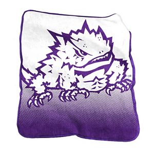 Logo Brand TCU Horned Frogs Raschel Throw Blanket