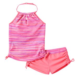 Girls 7-16 Free Country Striped Halter Tankini Swimsuit Set