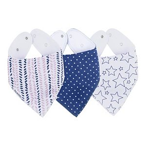 Bazzle Baby 3-pk.Stars & Stripes Bandana Bib Set