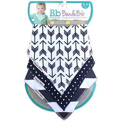 Bazzle Baby 3-pk. Arrows, Dots & Striped Bandana Bib Set