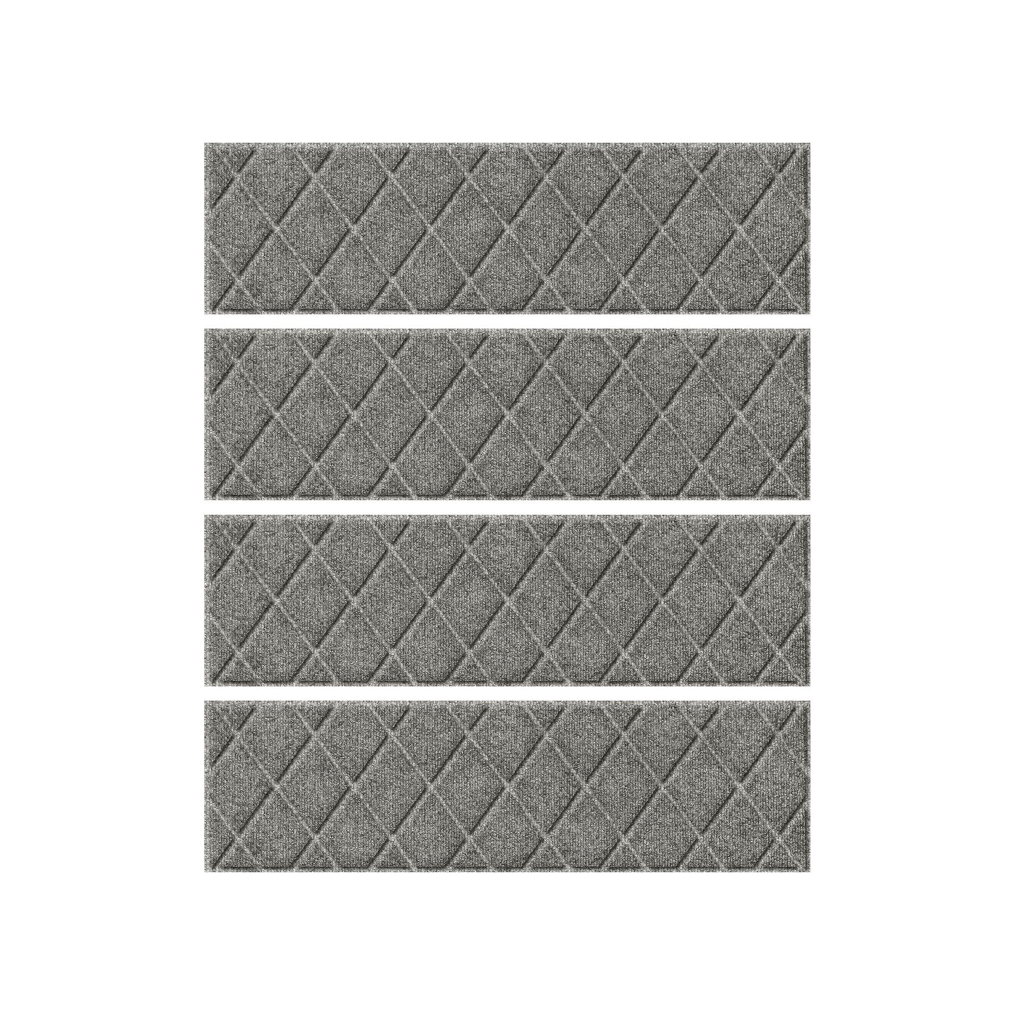 Waterhog Argyle 8.5 x 30 4-pack Indoor Outdoor Stair Tread Set, Medium