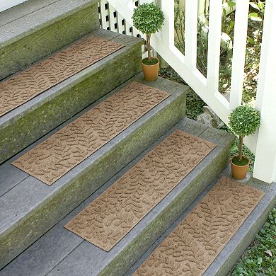 WaterGuard Boxwood Leaf 4-pack Indoor Outdoor Stair Tread Set