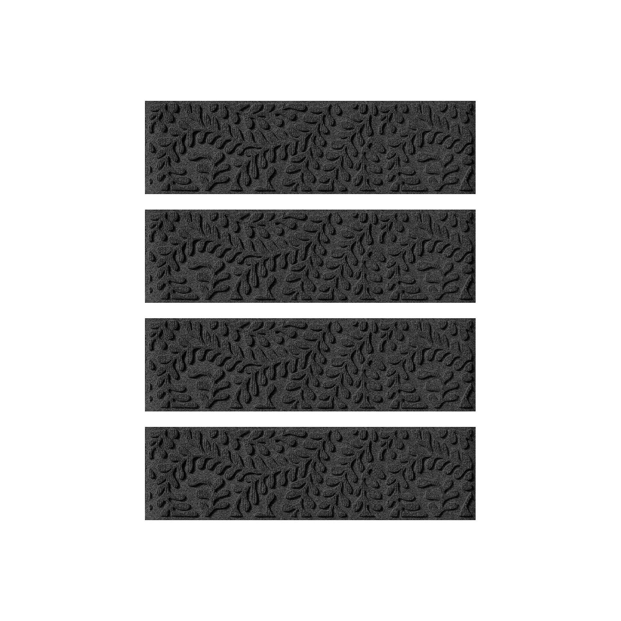 Waterhog Boxwood 4-pack Indoor Outdoor Stair Tread Set, Grey