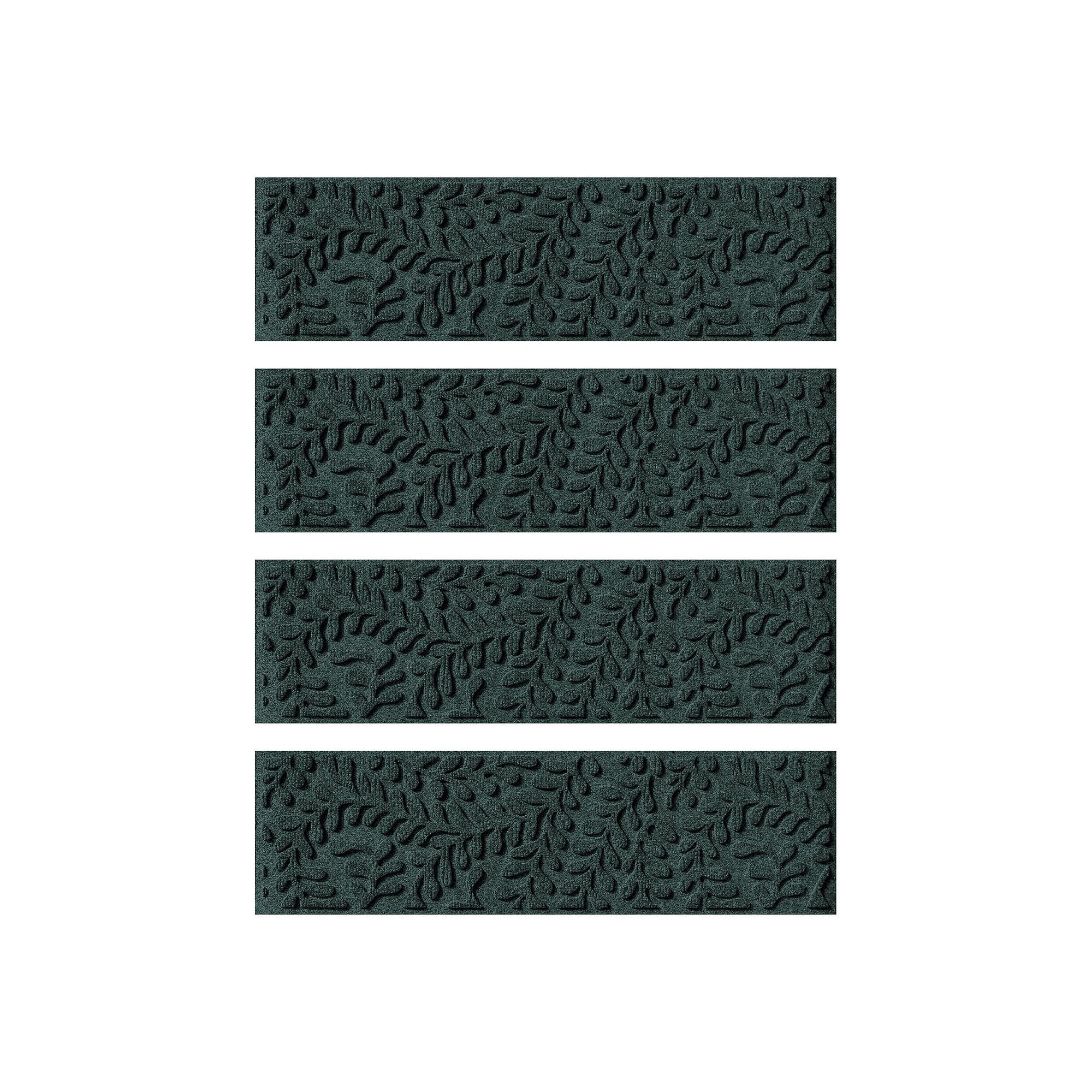 Waterhog Boxwood 4-pack Indoor Outdoor Stair Tread Set, Green