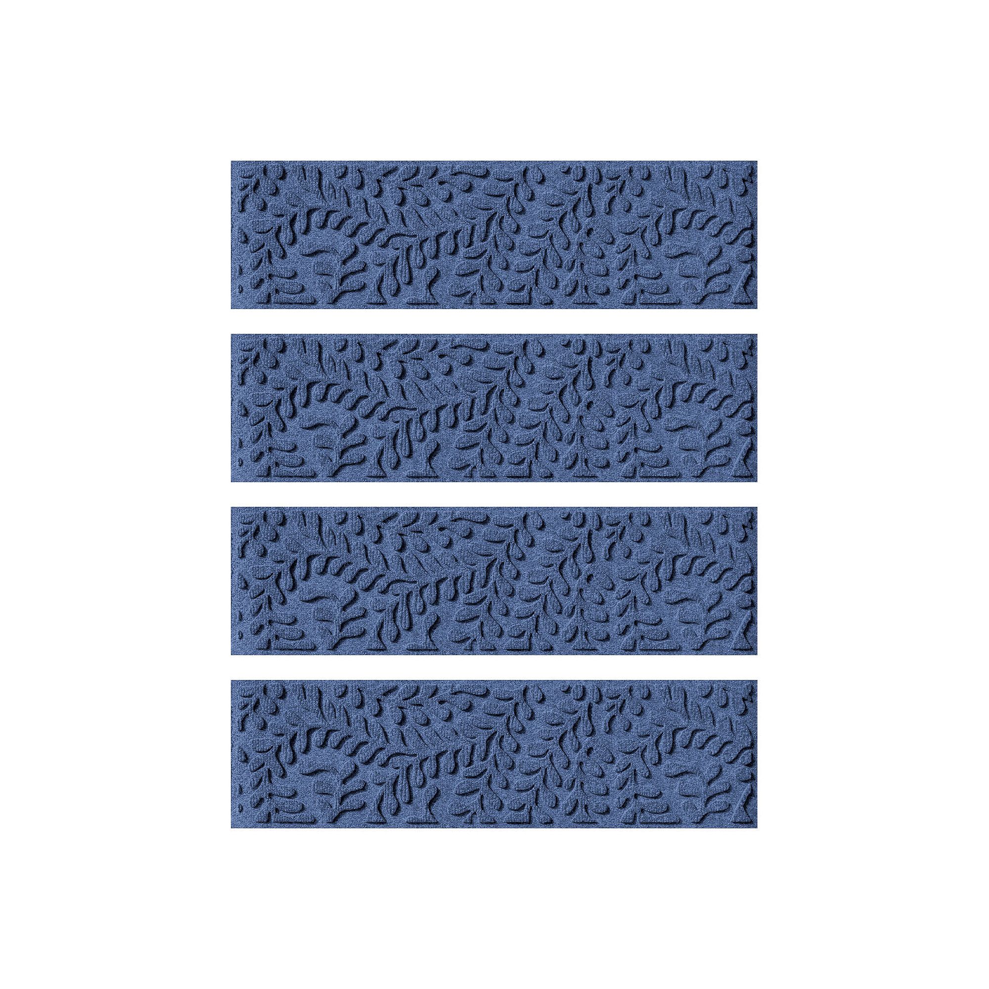 Waterhog Boxwood 4-pack Indoor Outdoor Stair Tread Set, Blue