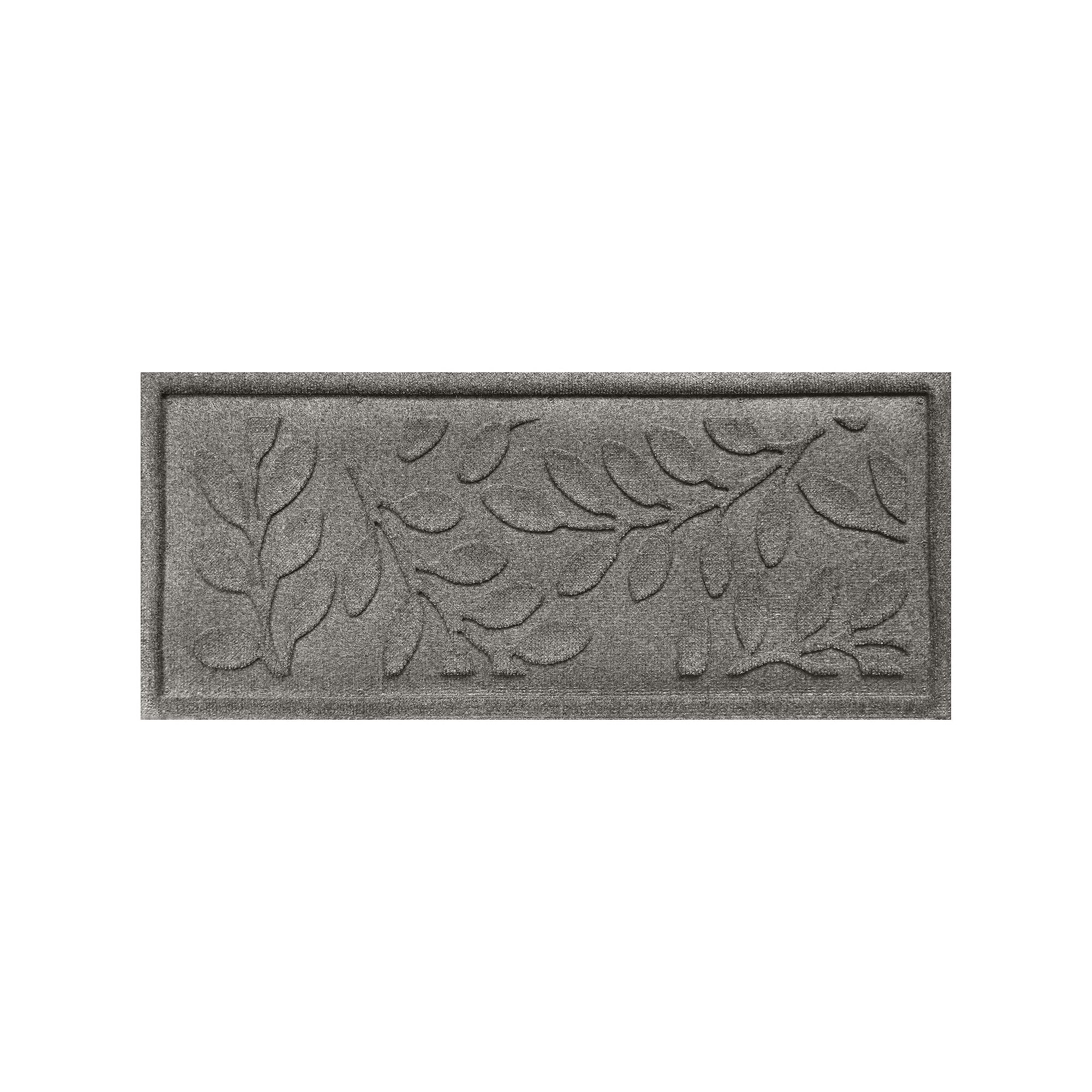 Waterhog Brittany Leaf Indoor Outdoor Boot Tray - 15 x 36, Medium Gray