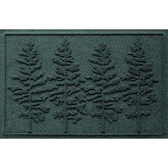 Waterhog Indoor/Outdoor Geometric Half-Round Doormat, 24 x 39 - Evergreen