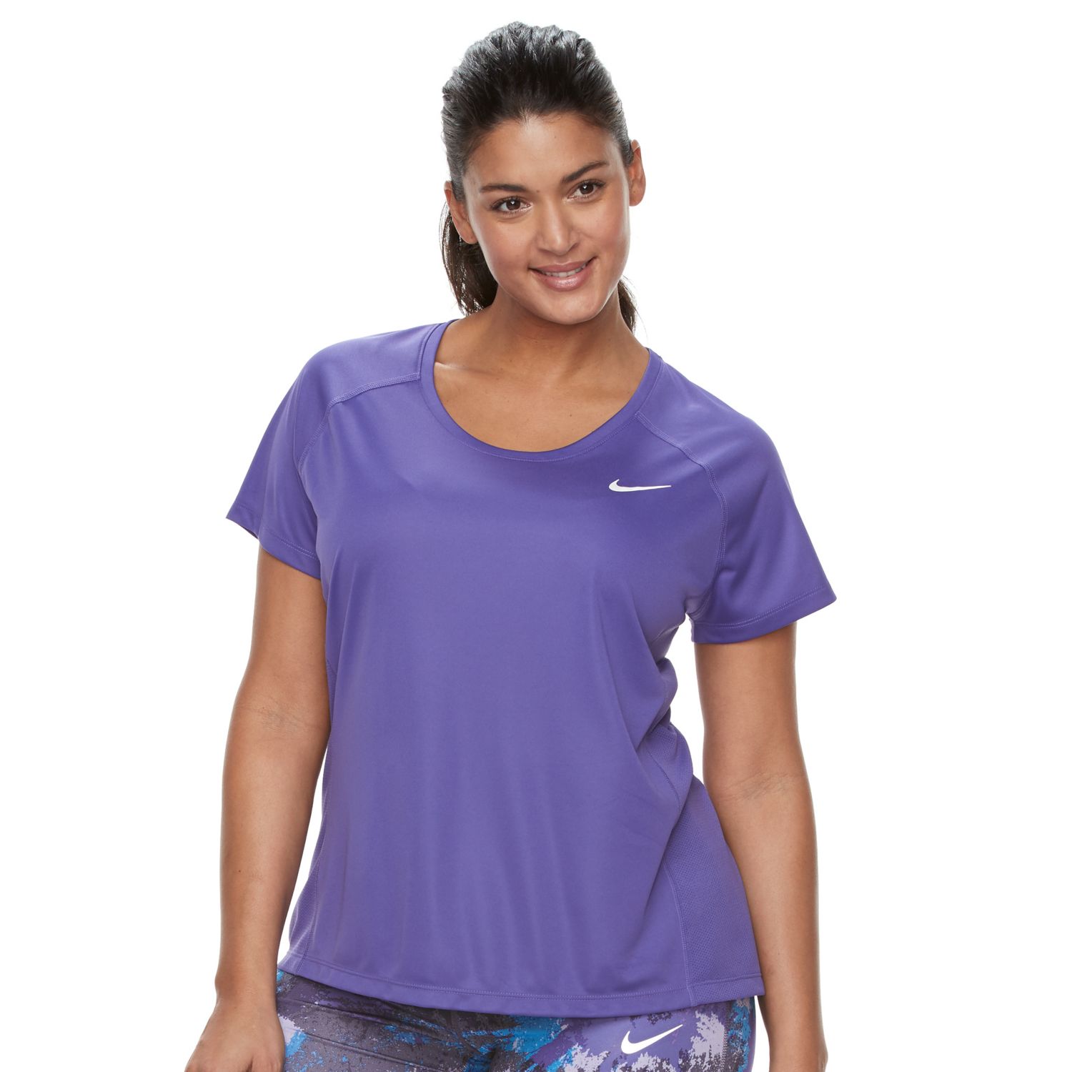 nike miler t shirt purple