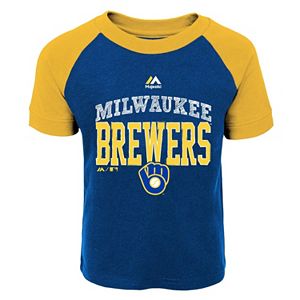 Toddler Majestic Milwaukee Brewers Game Ringer Tee