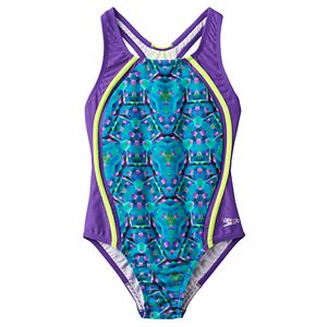 Girls 7-16 Speedo Kaleidescopic Sport One-Piece Swimsuit