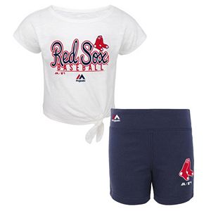 Toddler Majestic Boston Red Sox Tiny Trainer Tee & Shorts Set