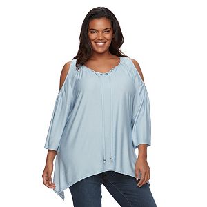 Plus Size French Laundry Cold-Shoulder Top