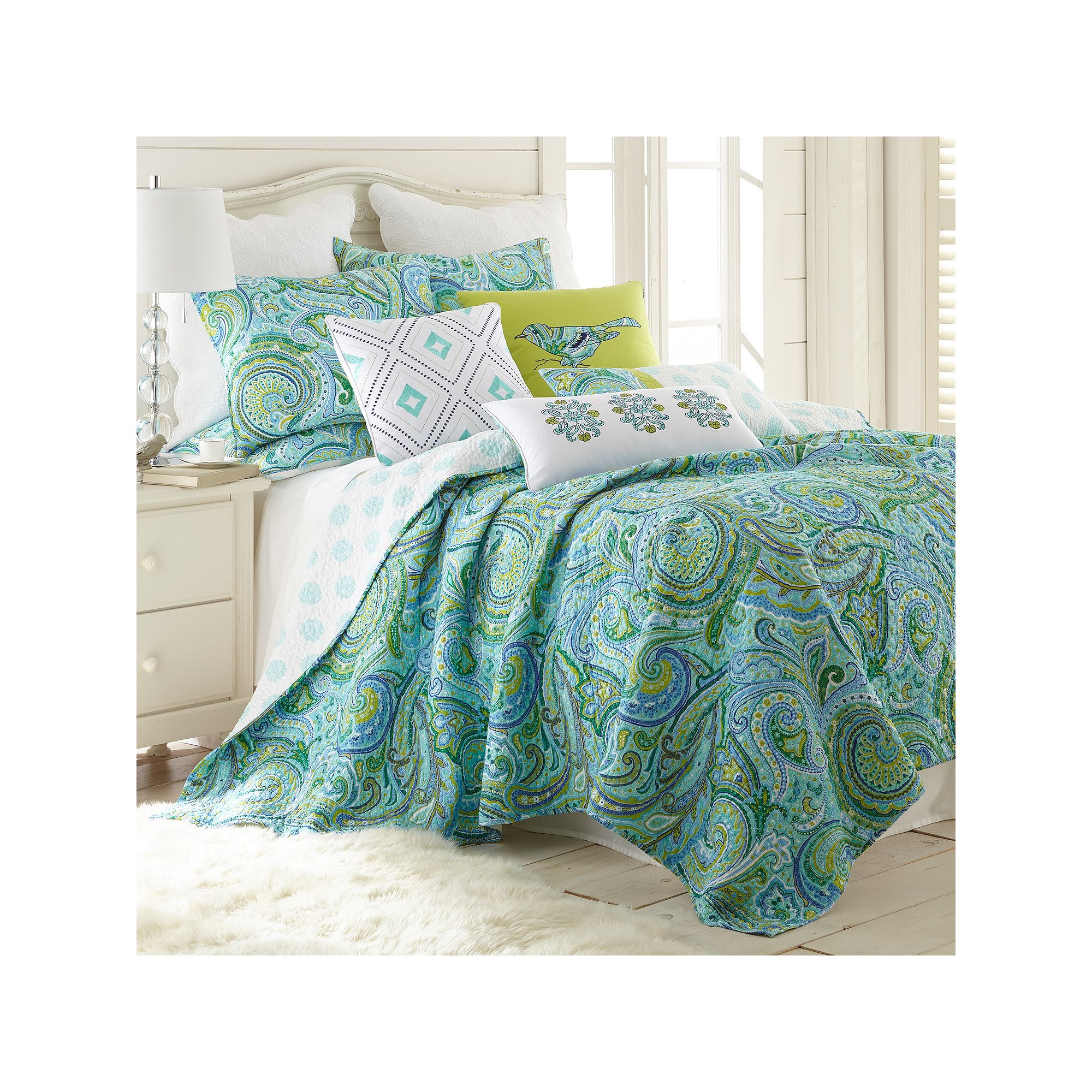 Levtex Home Darjeeling Quilt Set, Blue