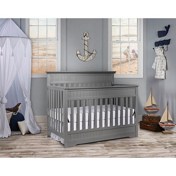 Twilight Dream On Me Chesapeake 5-In-1 Convertible Crib with Dream On Me Spring Crib and Toddler Bed Mattress 