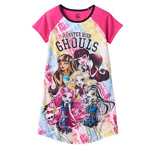 Girls 6-16 Monster High Draculaura, Frankie Stein & Lagoona Blue Dorm Nightgown