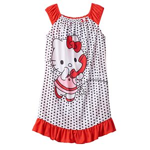 Girls 4-12 Hello Kitty® Dots Dorm Nightgown
