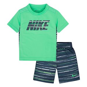 Toddler Boy Nike GFX Sublimated Print Tee & Shorts Set
