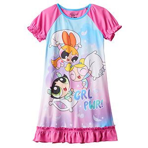 Girls 4-12 Powerpuff Girls Buttercup, Blossom & Bubbles Dorm Nightgown