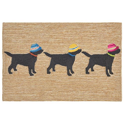 Trans Ocean Imports Liora Manne Front Porch Three Dogs Vacation Indoor Outdoor Rug