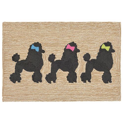 Trans Ocean Imports Liora Manne Front Porch Poodles Indoor Outdoor Rug