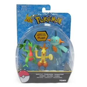 Pokémon Combusken, Marshtomp & Grovyle Action Pose Figure Set