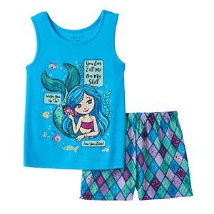 Girls 4-16 4D Interactive Mermaid Pajama Set