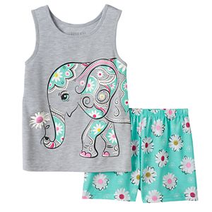 Girls 4-16 4D Interactive Elephant Pajama Set