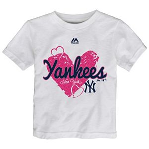 Toddler Majestic New York Yankees Heart Tee