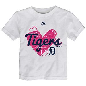 Toddler Majestic Detroit Tigers Heart Tee