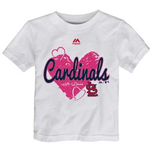 Toddler Majestic St. Louis Cardinals Heart Tee