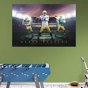 Green Bay Packers Aaron Rodgers Montage Mural Wall Decal by Fathead