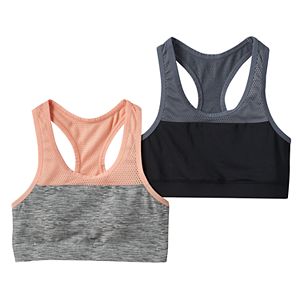 Girls 7-16 SO® 2-pk. Colorblock Microfiber Sports Bras