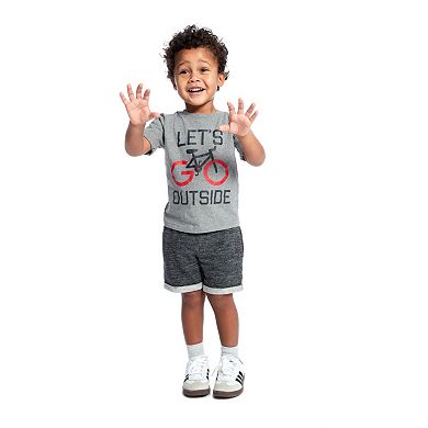 Toddler Boy Jumping Beans® Rolled Short Sleeve Slubbed Graphic Tee