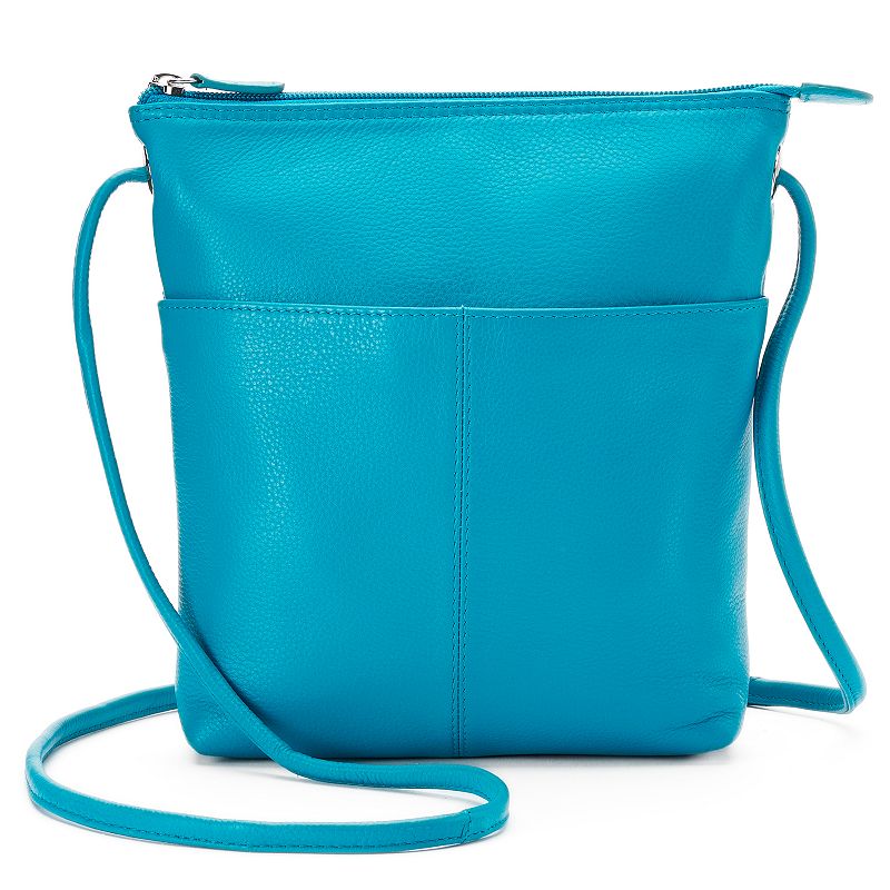 ili Leather Crossbody Bag, Blue