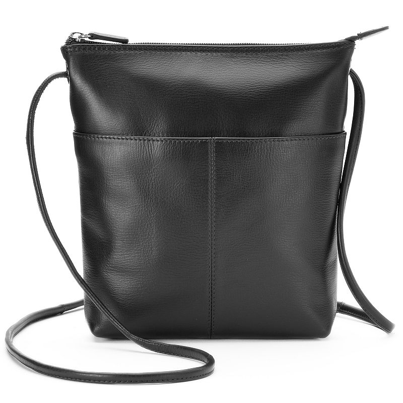 ili Leather Crossbody Bag, Black