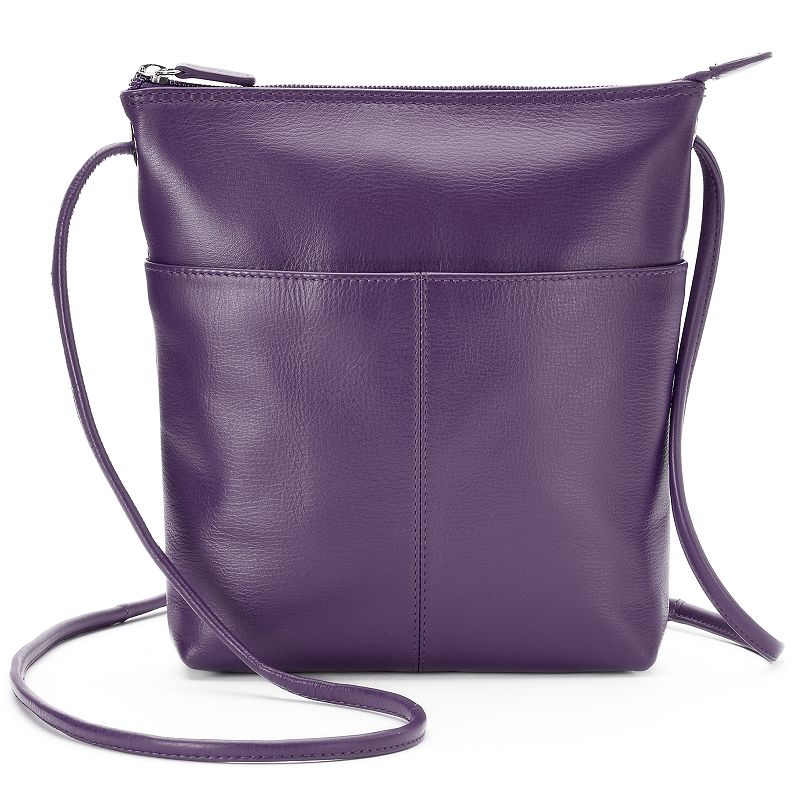 ili Leather Crossbody Bag, Purple