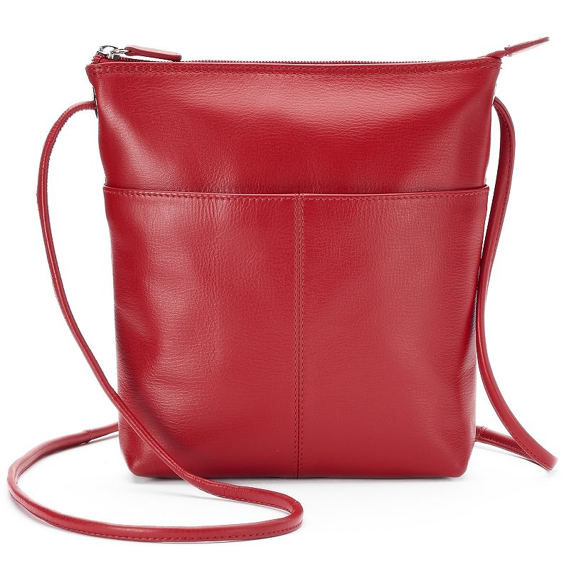 ili Leather Crossbody Bag, Red