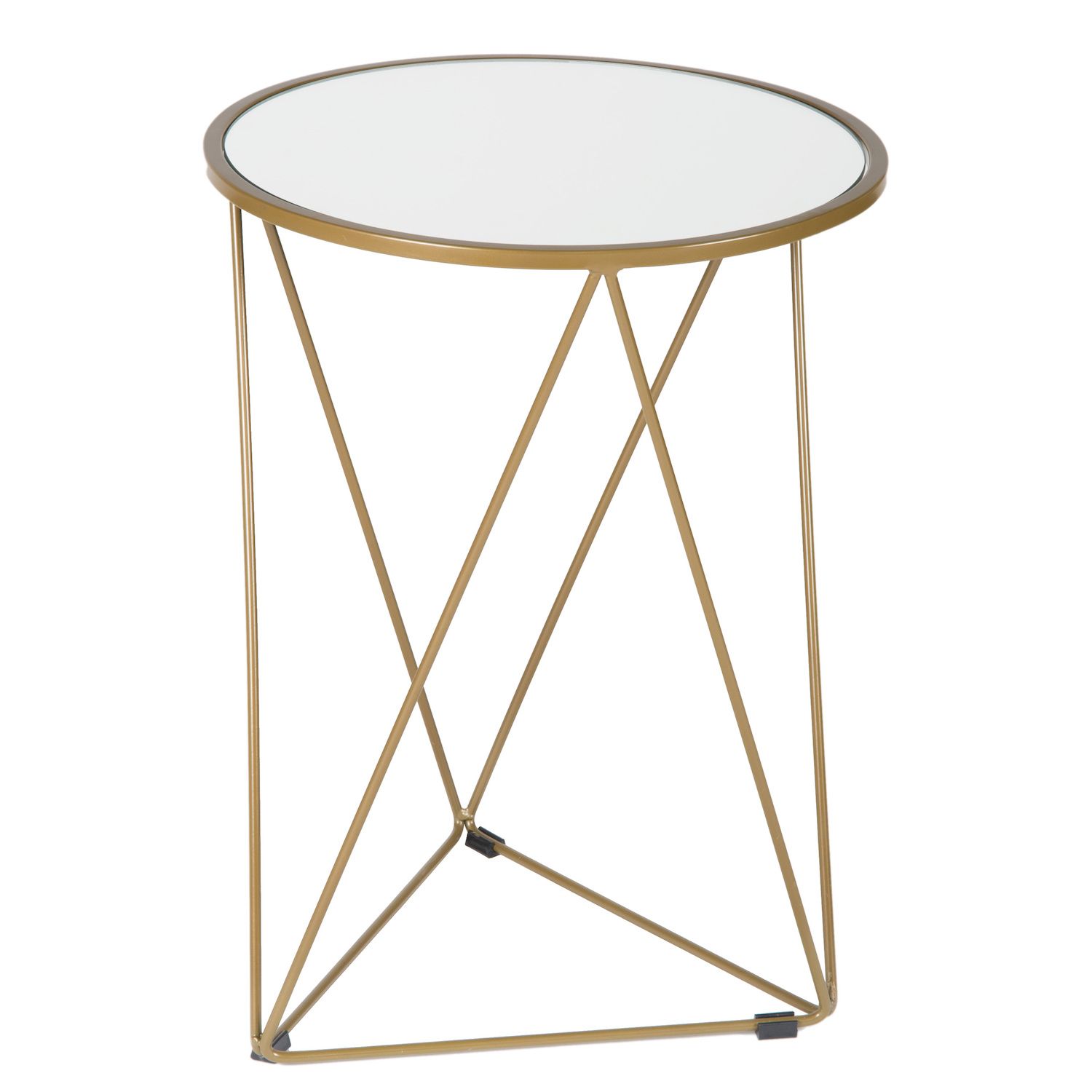 Image for HomePop Geometric Gold Finish End Table at Kohl's.