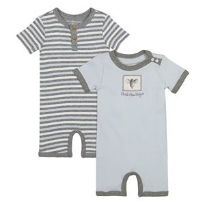 Baby Burt's Bees Baby 2-pk. Organic Honey Bee Shortalls