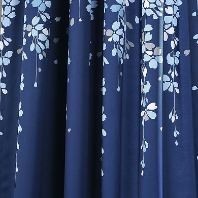 Half Moon 2 Weeping Flowers Window Curtain Panels