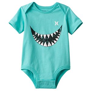 Baby Boy Hurley Shark Teeth Graphic Bodysuit