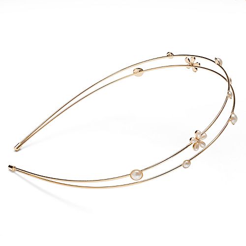 LC Lauren Conrad Flower 2-Row Headband