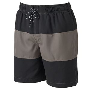 Big & Tall Croft & Barrow® Colorblock Microfiber Swim Trunks